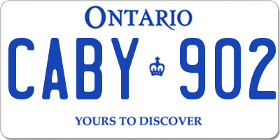 ON license plate CABY902