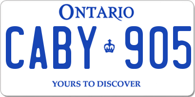 ON license plate CABY905