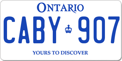 ON license plate CABY907