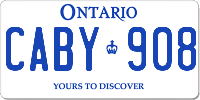 ON license plate CABY908