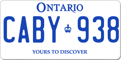 ON license plate CABY938