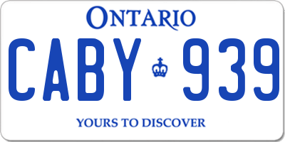 ON license plate CABY939