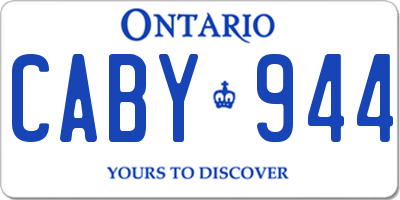 ON license plate CABY944