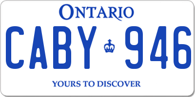 ON license plate CABY946