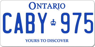 ON license plate CABY975