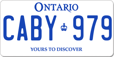 ON license plate CABY979