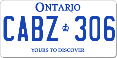 ON license plate CABZ306