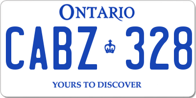 ON license plate CABZ328