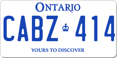 ON license plate CABZ414