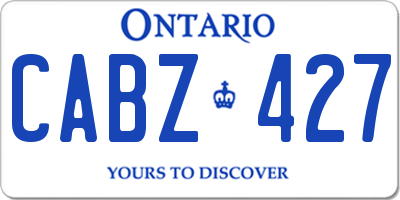 ON license plate CABZ427