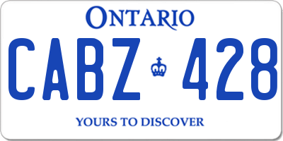 ON license plate CABZ428