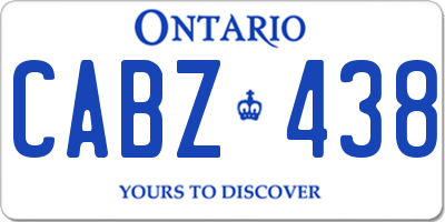 ON license plate CABZ438