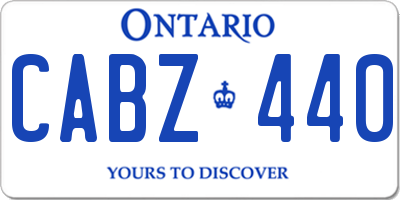 ON license plate CABZ440