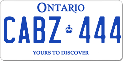 ON license plate CABZ444