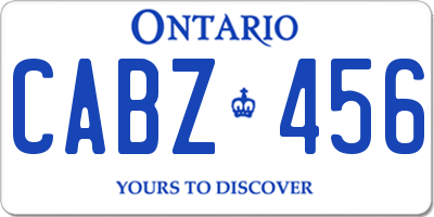 ON license plate CABZ456