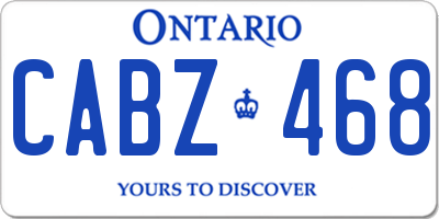 ON license plate CABZ468