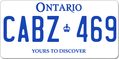 ON license plate CABZ469