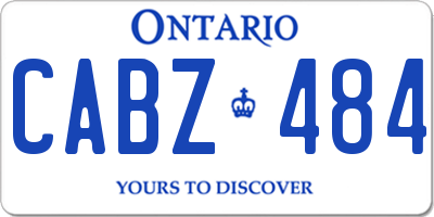 ON license plate CABZ484