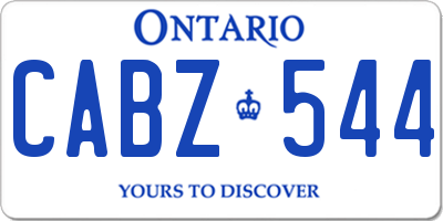 ON license plate CABZ544