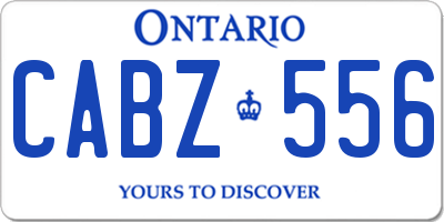 ON license plate CABZ556