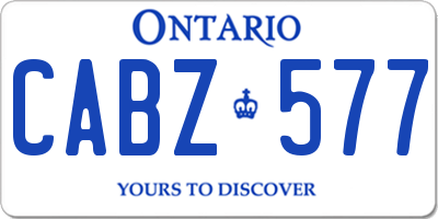 ON license plate CABZ577