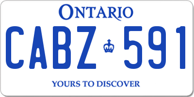 ON license plate CABZ591