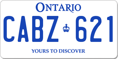 ON license plate CABZ621