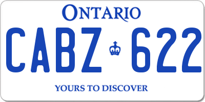 ON license plate CABZ622