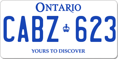 ON license plate CABZ623