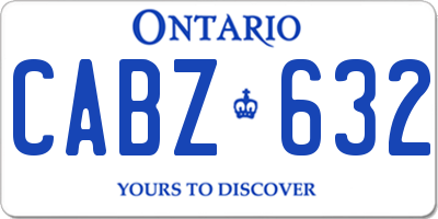 ON license plate CABZ632