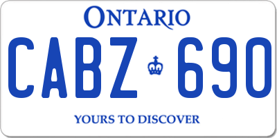 ON license plate CABZ690