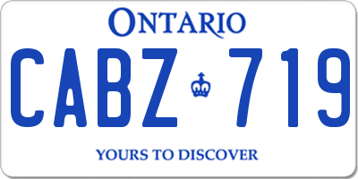 ON license plate CABZ719