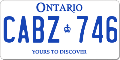 ON license plate CABZ746