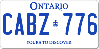 ON license plate CABZ776