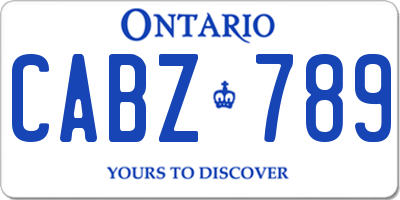 ON license plate CABZ789