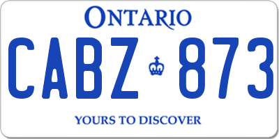 ON license plate CABZ873