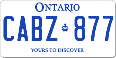 ON license plate CABZ877