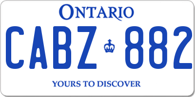 ON license plate CABZ882