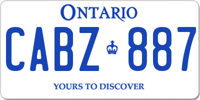 ON license plate CABZ887