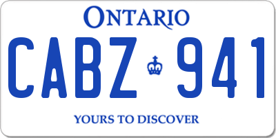 ON license plate CABZ941