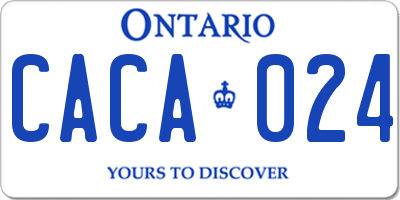 ON license plate CACA024