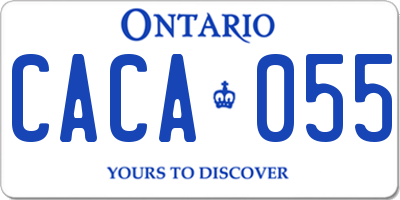 ON license plate CACA055