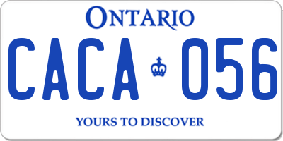 ON license plate CACA056