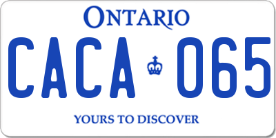 ON license plate CACA065