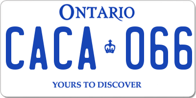 ON license plate CACA066