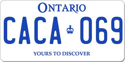 ON license plate CACA069