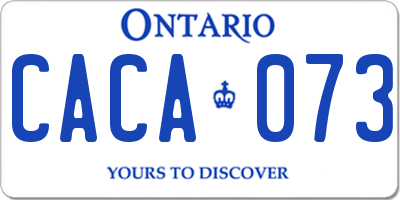 ON license plate CACA073