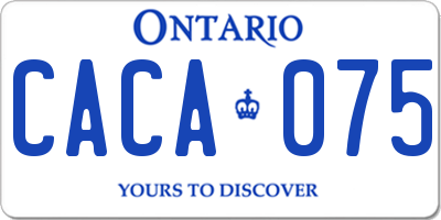 ON license plate CACA075