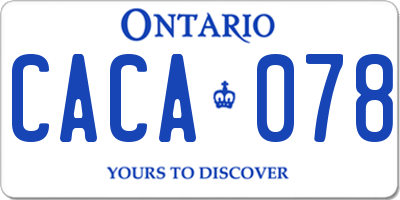 ON license plate CACA078