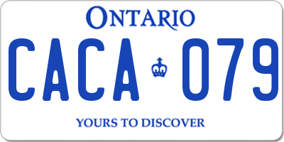 ON license plate CACA079